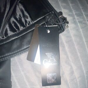 Galliano Black Leather Bag